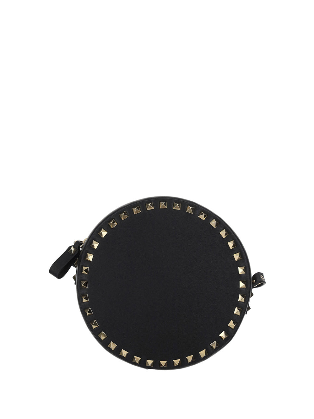 Rockstud Round Shoulder Bag - Black