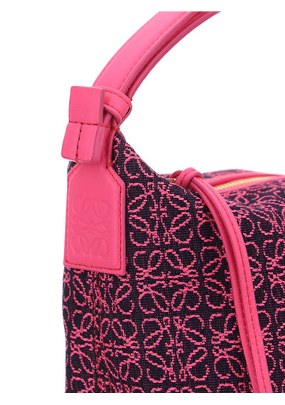 Small Cubi bag in Anagram Jacquard and Calfskin - Pink