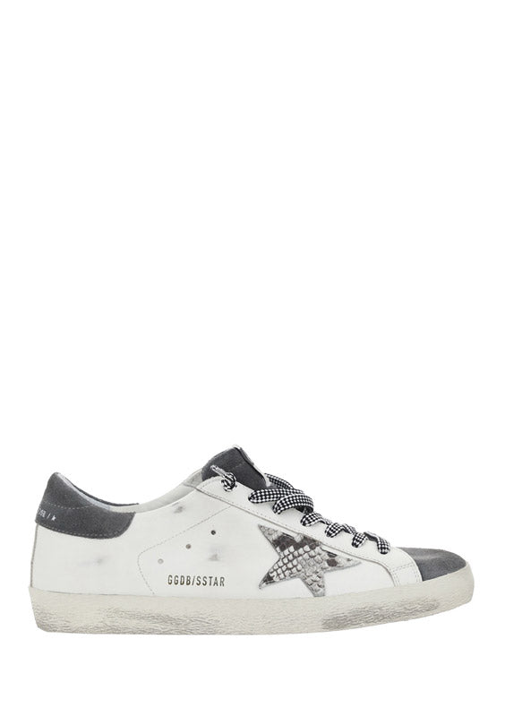 Super-Star Sneakers In Leather and Suede - White / Grey