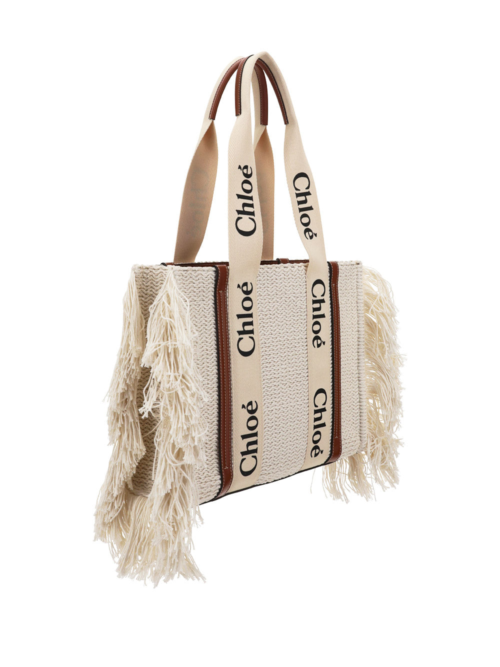 Medium Woody Tote Bag - Off-white