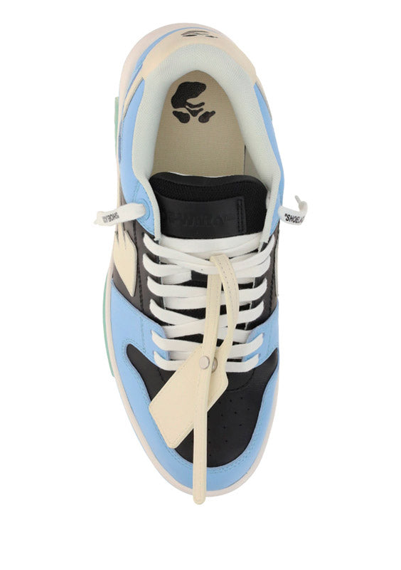 Out of Office Calf Leather Sneakers - Blue/Black/White