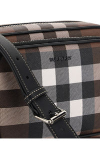 Bio-Based Check Crossbody Bag - Dark Birch Brown