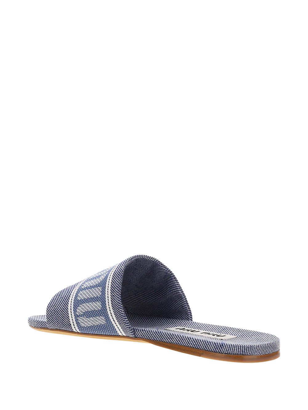 Logo-Jacquard Denim Sandals