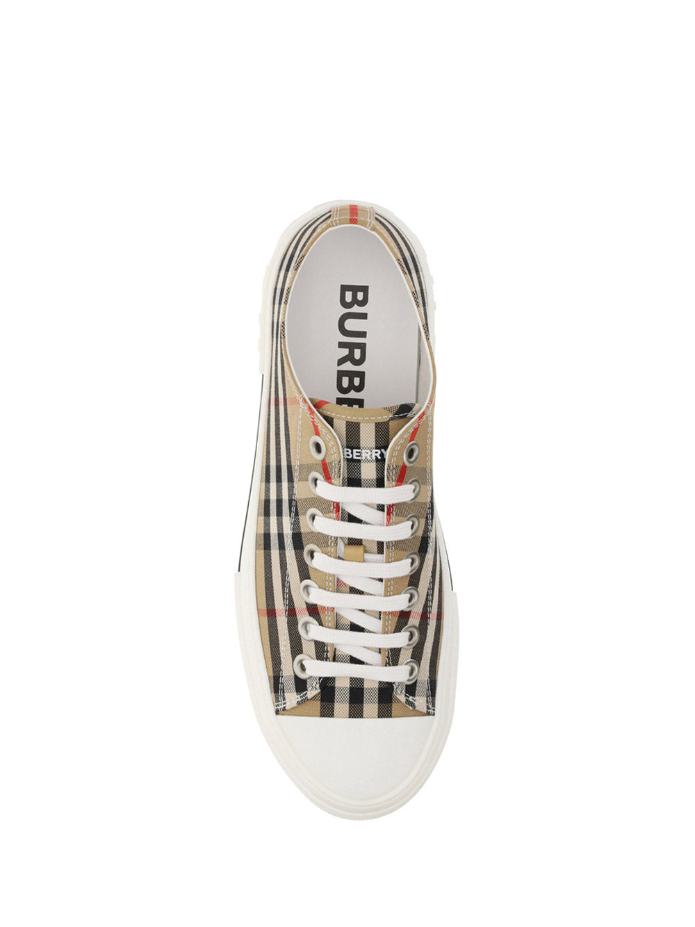 Vintage Check Cotton Sneakers