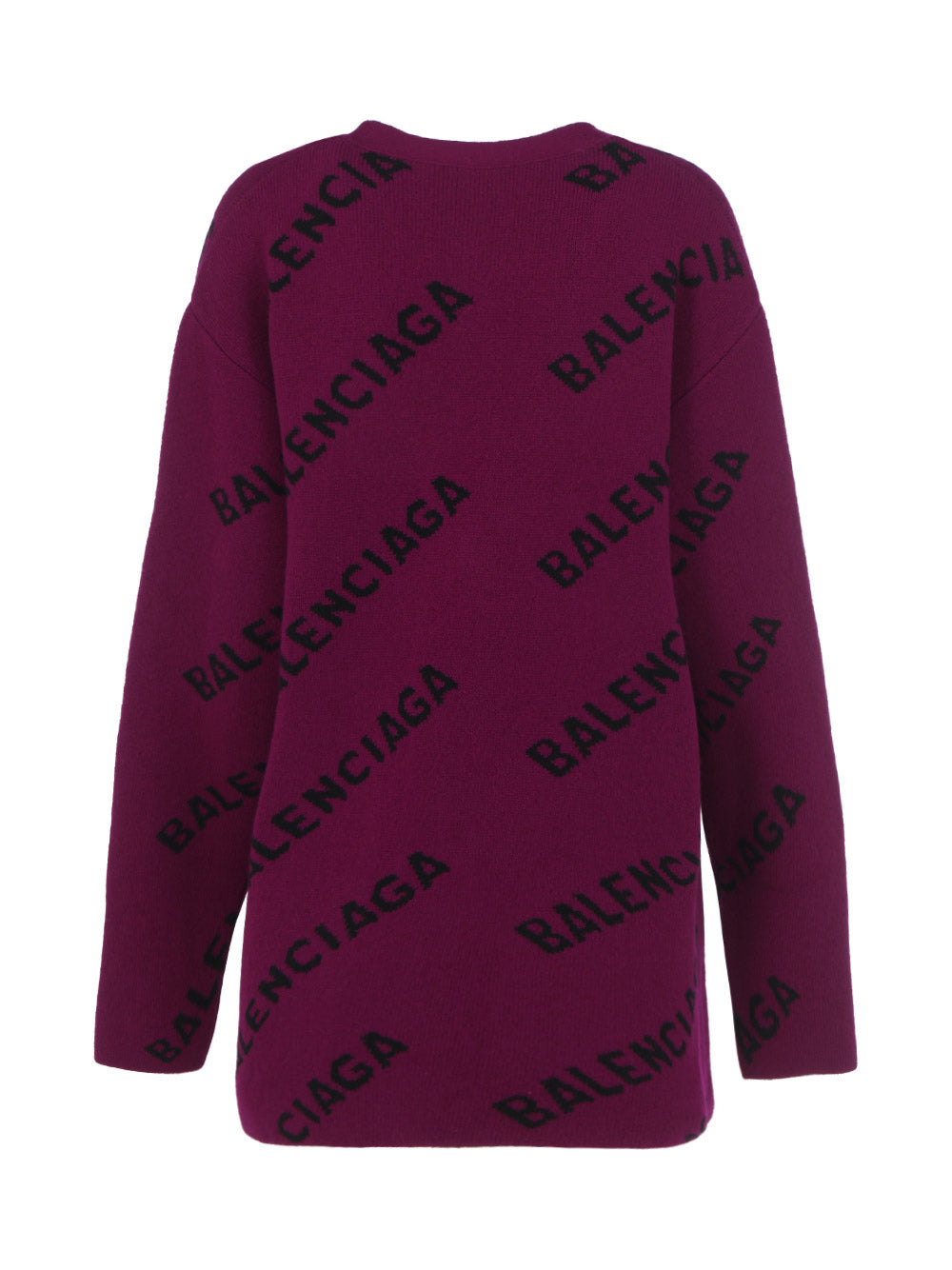Allover Logo Cardigan - Purple