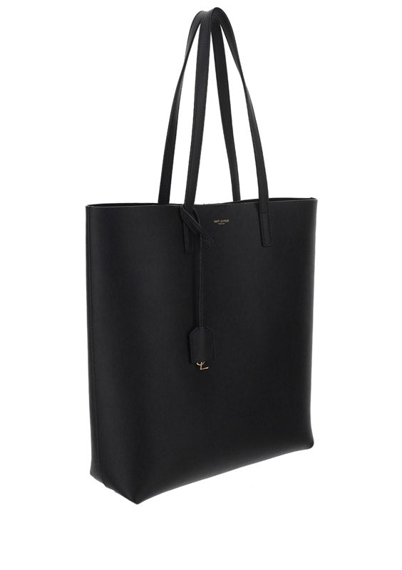 Shopping Bag N/S In Supple Leather - Black