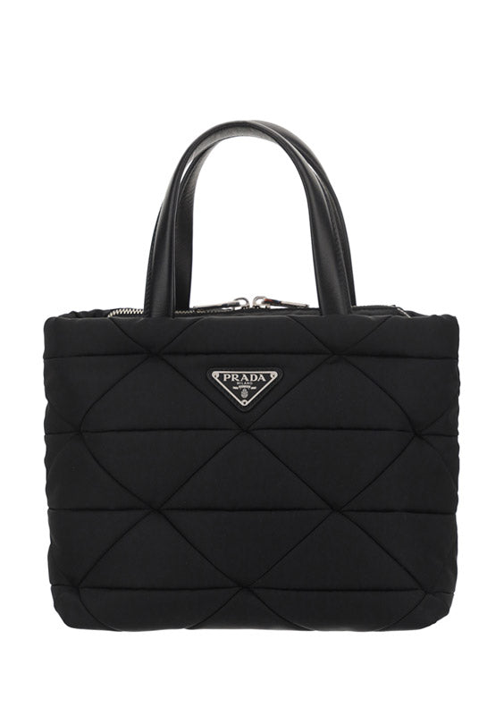 Re-Nylon Padded Tote Bag - Black