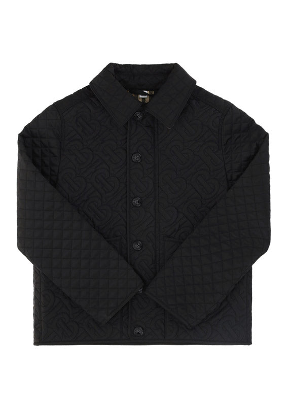 Monogram Quilted Panel Jacket - Black