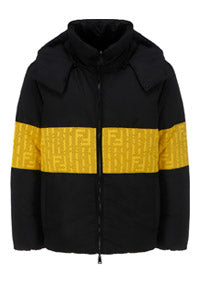 FF Jacquard Motif Puffer - Black / Yellow