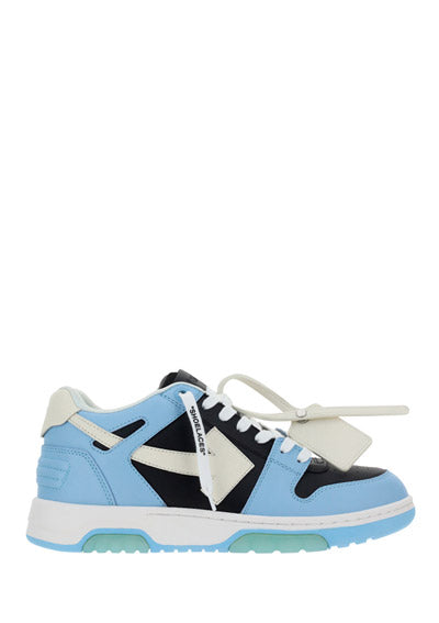 Out of Office Calf Leather Sneakers - Blue/Black/White