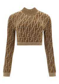 Cashmere Cropped Sweater - Camel