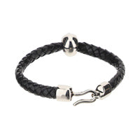 Skull Leather Bracelet - Black