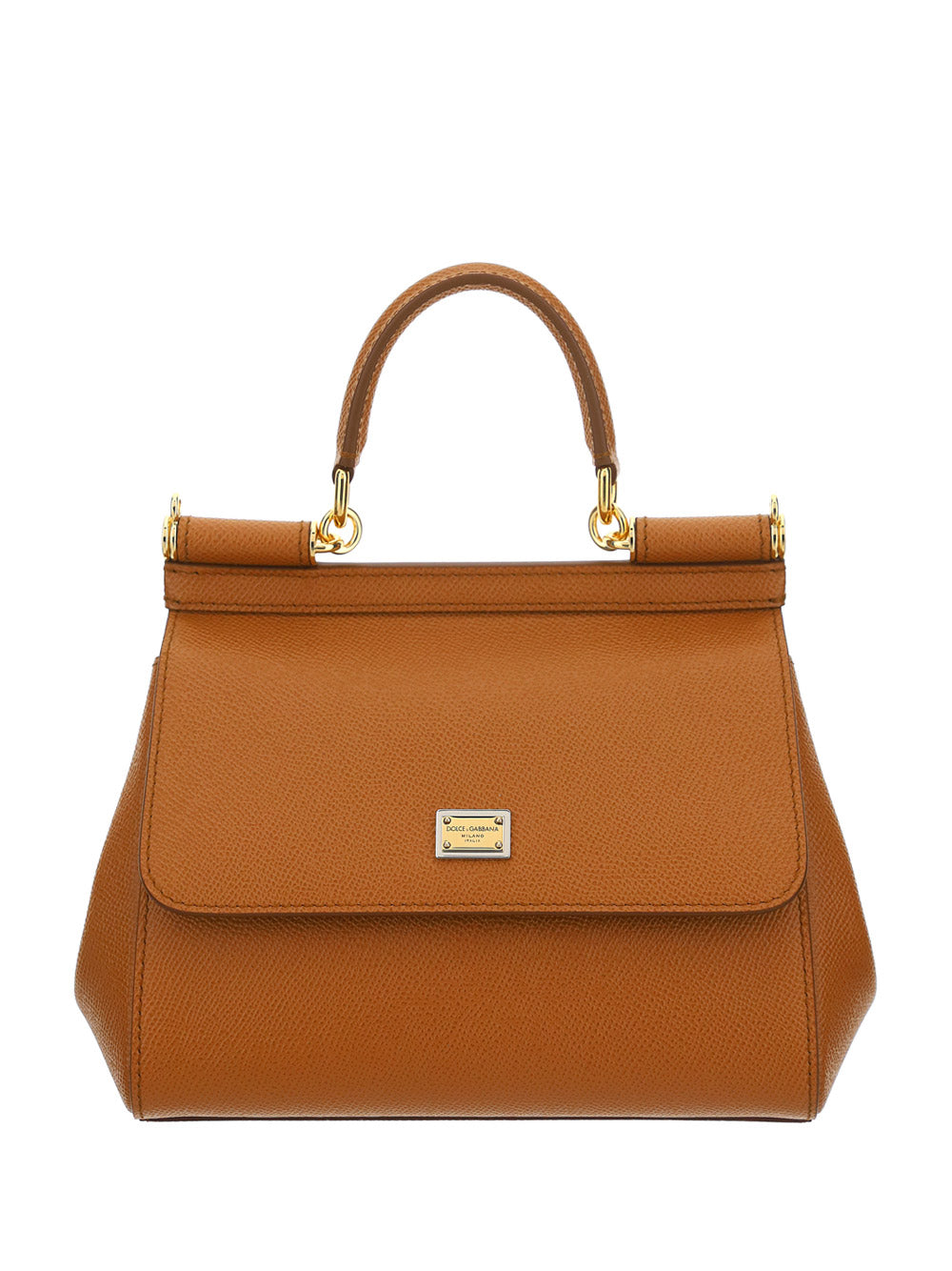 Small Sicily Bag In Dauphine Calfskin - Brown