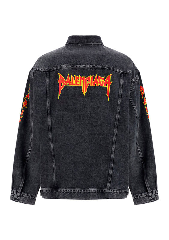Oversized Logo Jacket - Black