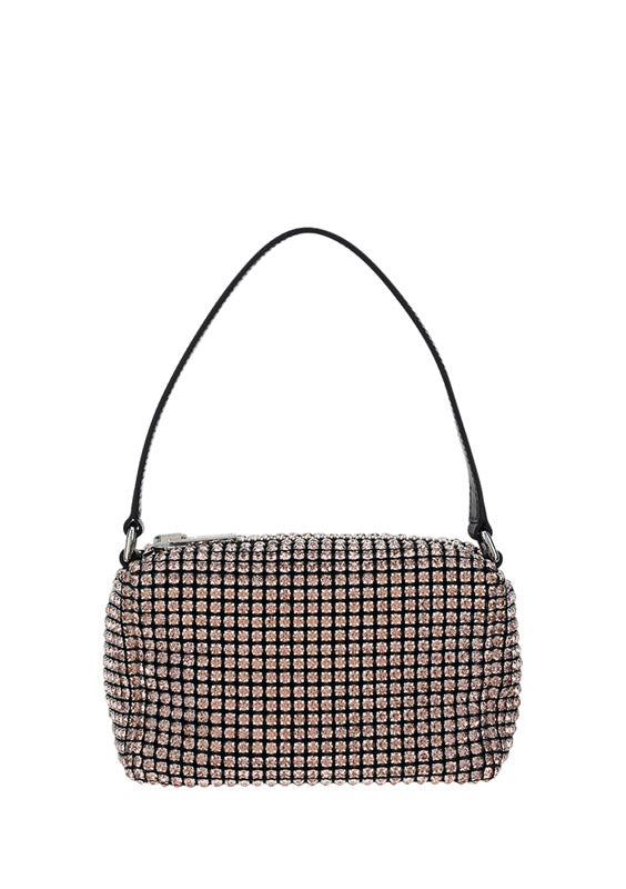 Heiress Medium Pouch in Crystal Mesh - Black
