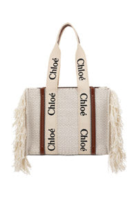 Medium Woody Tote Bag - Off-white
