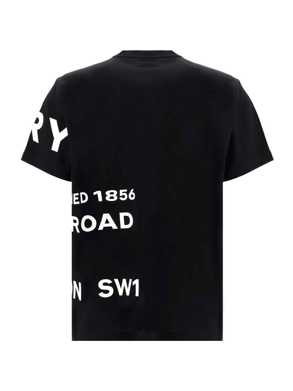 Horseferry Print Cotton Oversized T-shirt - Black
