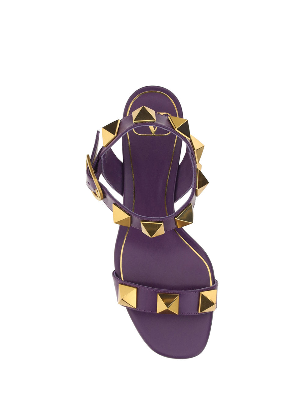 Roman Stud Calfskin Sandal 60MM - Purple