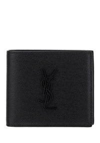 Monogram East/West Wallet With Coin Purse In Grain de Poudre Embossed Leather - Black