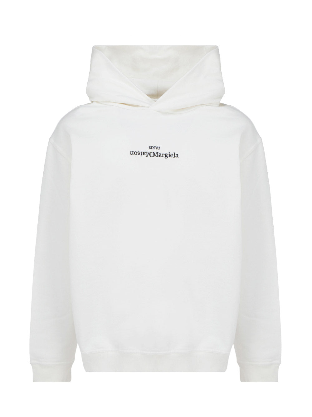 Reverse Logo Hoodie - White