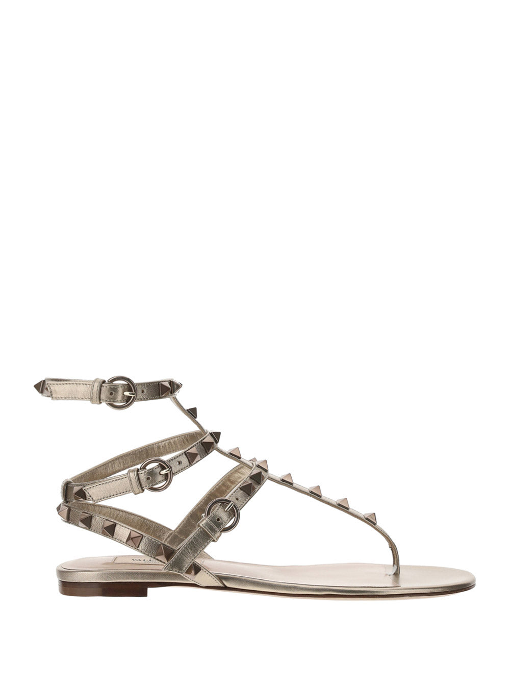 Rockstud Metallic Flat Flip-FLop Sandal - Skin