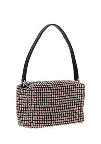 Heiress Medium Pouch in Crystal Mesh - Black
