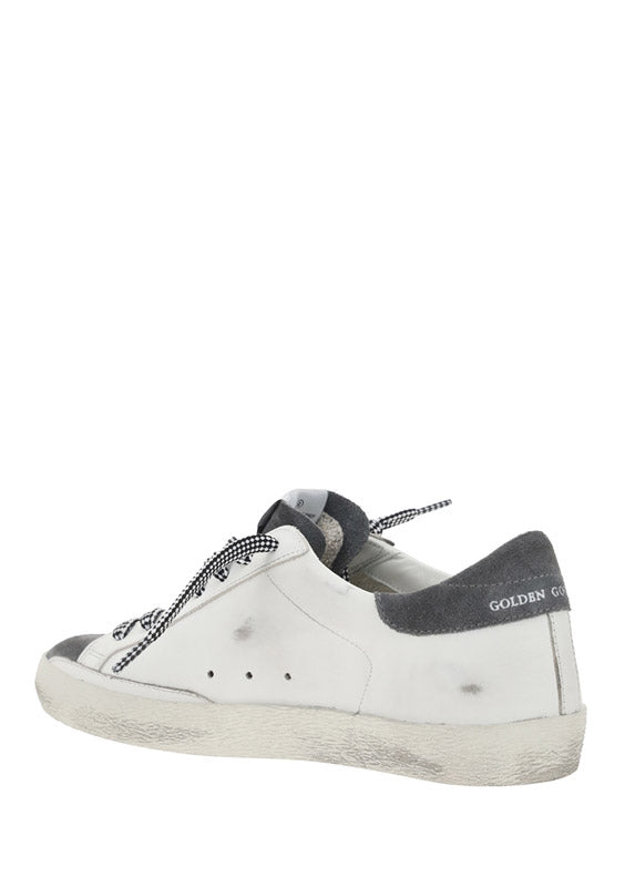 Super-Star Sneakers In Leather and Suede - White / Grey