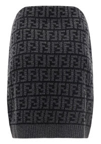 Crocheted Cashmere Skirt - Black