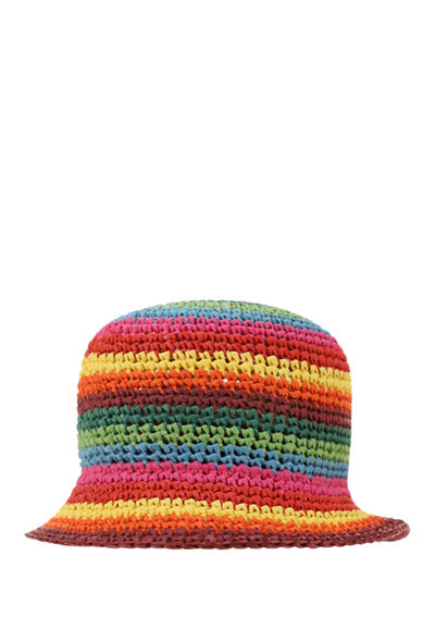 Straw Bucket Hat - Multi