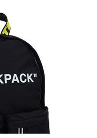 Quote Nylon Backpack - Black/White