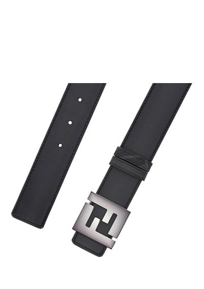 Leather Belt - Black / Grey