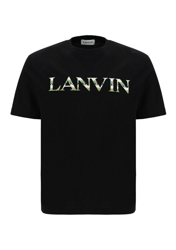 Embroidered Logo Short-Sleeve T-Shirt - Black