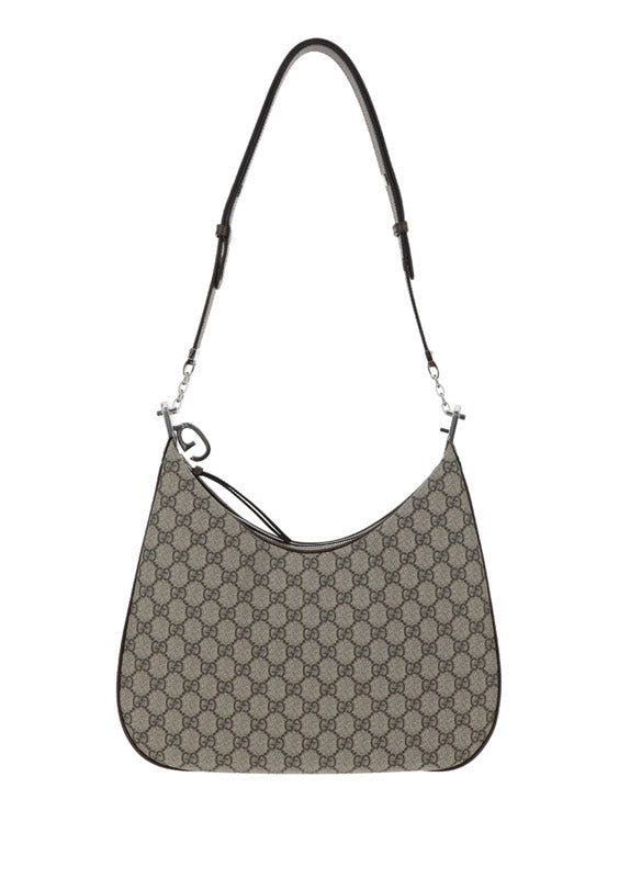 Gucci Attache Large Shoulder Bag - Beige/Ebony