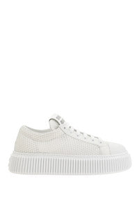 Mesh Flatform Sneakers - White