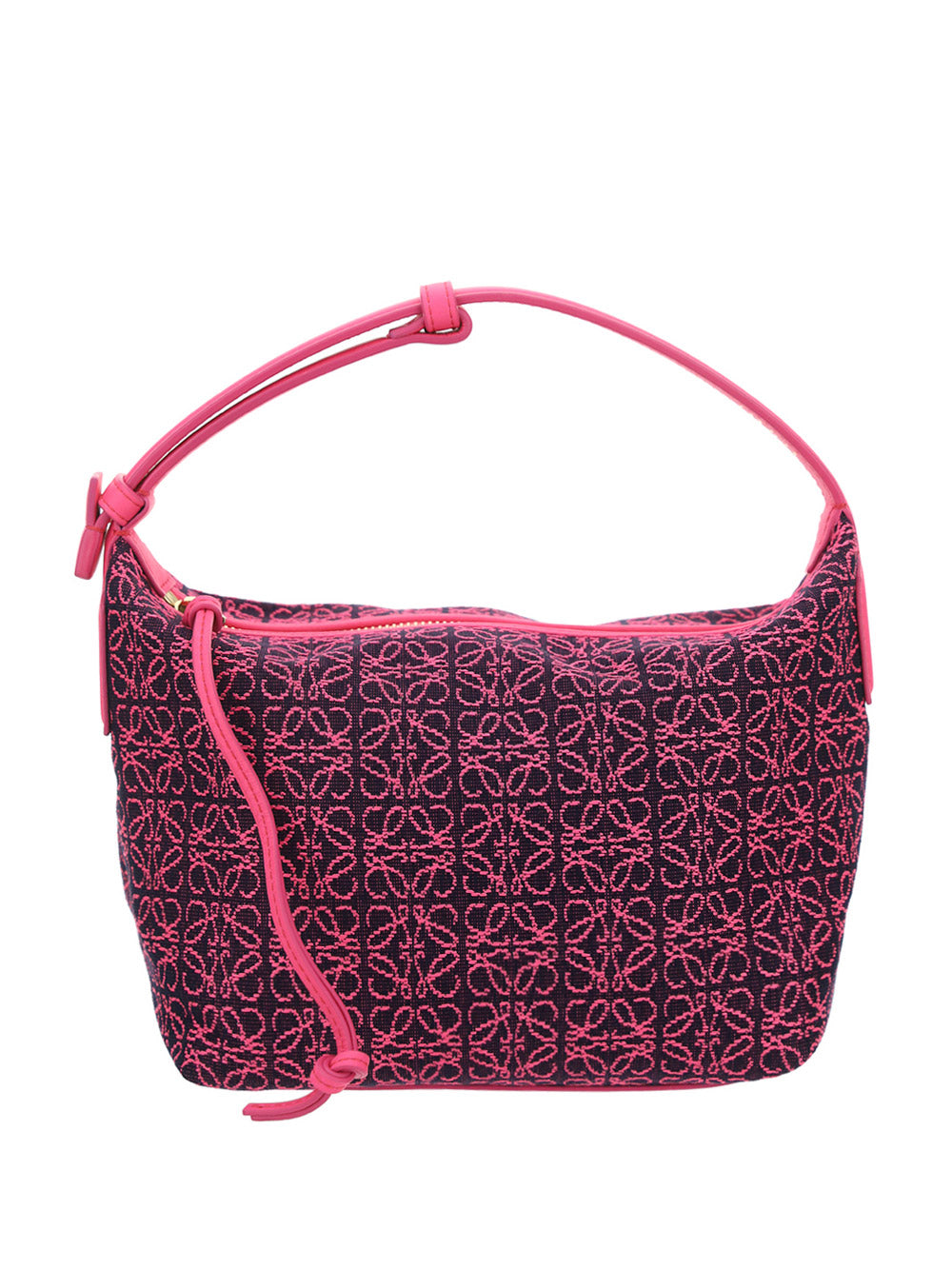 Small Cubi bag in Anagram Jacquard and Calfskin - Pink