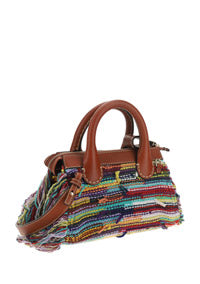 Edith Mini Bag in Recycled Cashmere Knit & Buffalo Leather - Multicolor