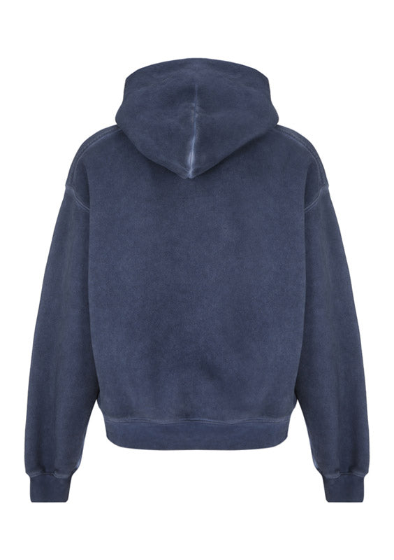 Hotfix Logo Hoodie In Condensed Fleece - Blue