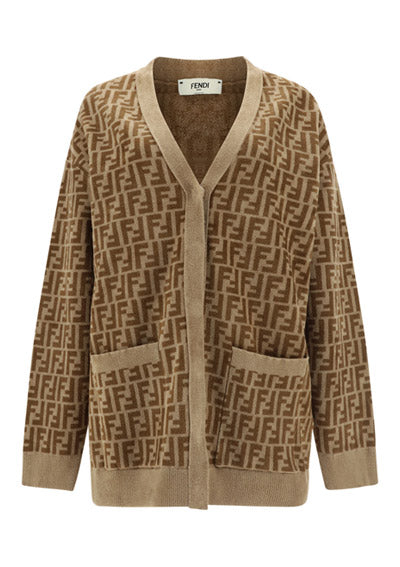 FF Cashmere Cardigan - Camel