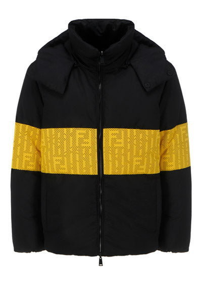 FF Jacquard Motif Puffer - Black / Yellow