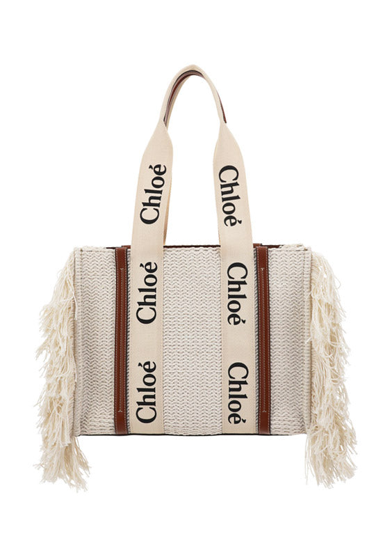 Medium Woody Tote Bag - Off-white