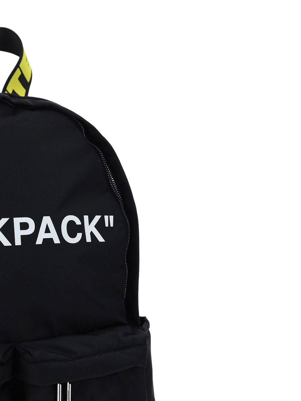 Quote Nylon Backpack - Black/White