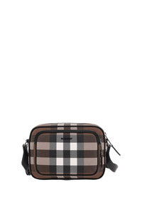 Bio-Based Check Crossbody Bag - Dark Birch Brown