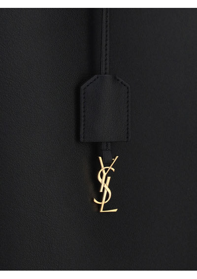 Shopping Bag N/S In Supple Leather - Black