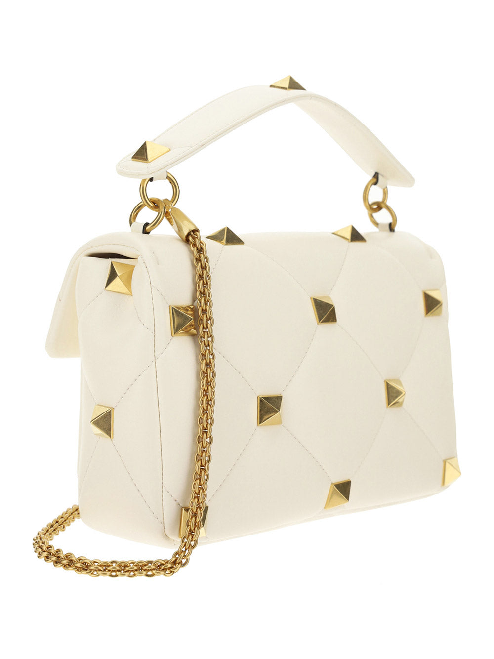 Large Roman Stud The Shoulder Bag - Ivory