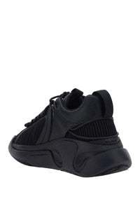Reflective Material and Mesh B-Runner Sneakers - Black