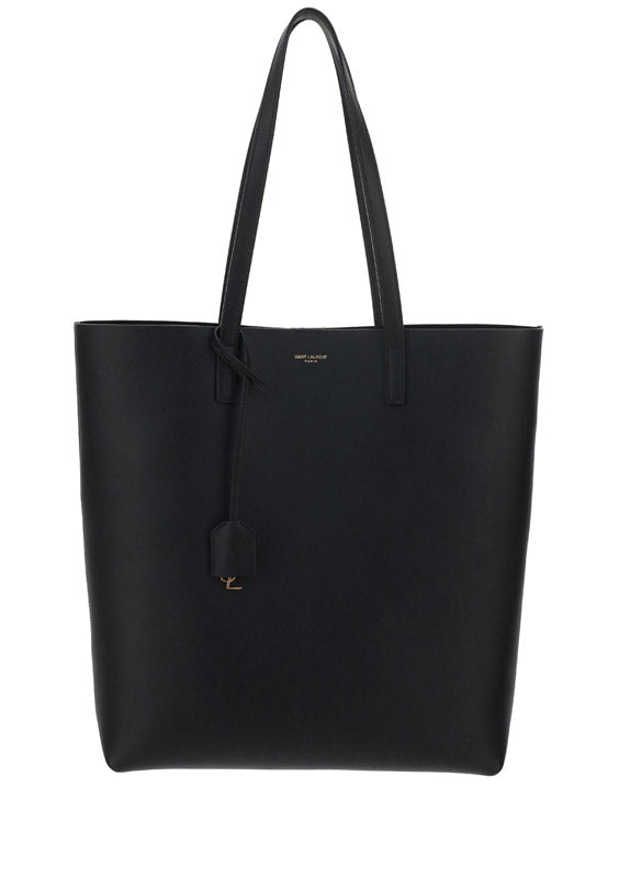 Shopping Bag N/S In Supple Leather - Black