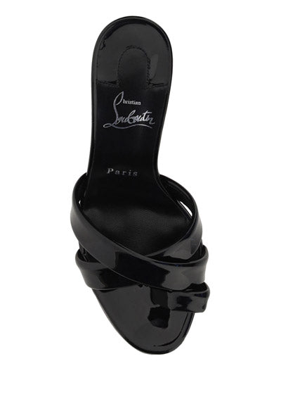 Simply Mule Sandal - Black / Patent
