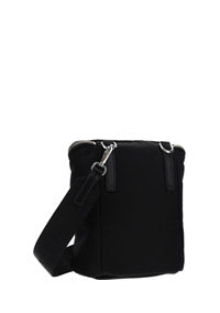 Re-Nylon and Leather Shoulder Bag - Black