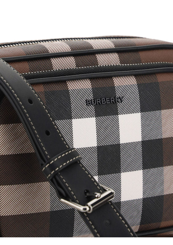 Bio-Based Check Crossbody Bag - Dark Birch Brown