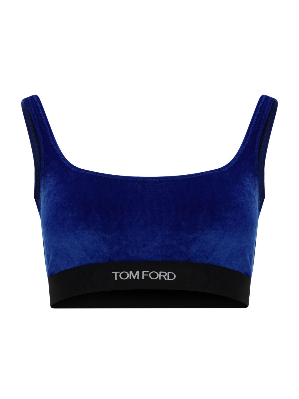 Stretch Velvet Bralette - Yves Blue